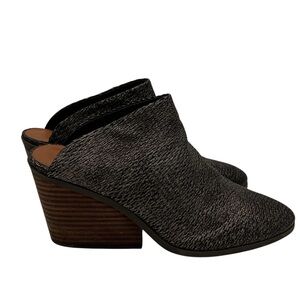 Lucky‎ Brand Larsson Pewter Mule with block stacked heel. Size 8.5